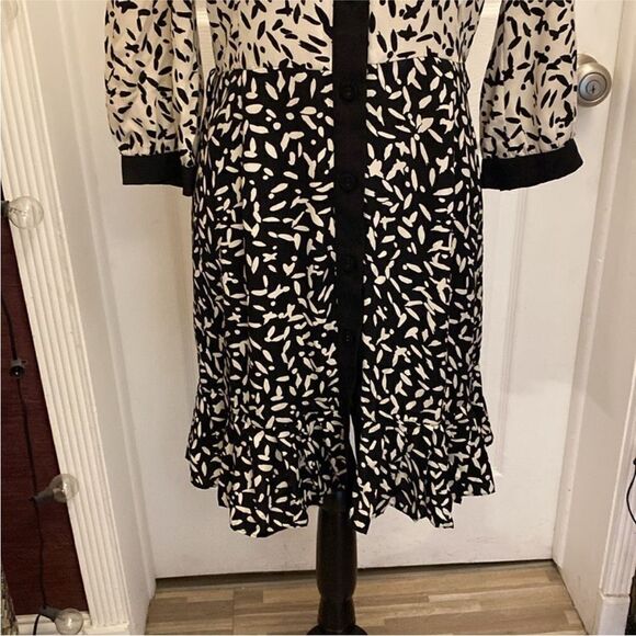 Miss Sixty Elegant Black and White Patterned Dress, US4 - Picture 4 of 9